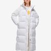 Fila Fusion Baseball Series Letter Patch Fashion Long Hooded Warm Down Coat Women outerwear White T11W242916FWT