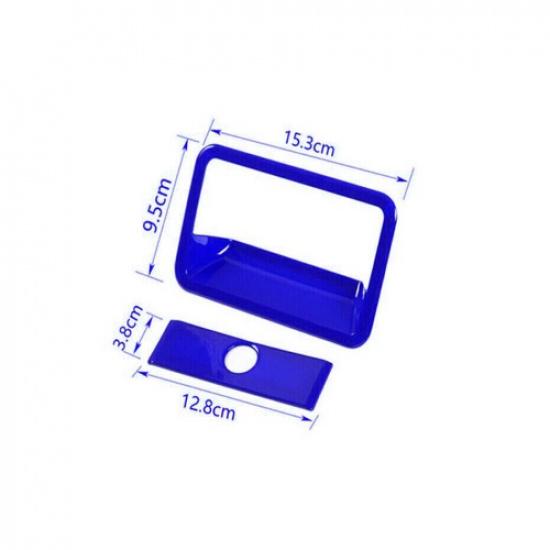 Co-pilot Storage Box Handle Trim Cover For Ford F150 F-150 2015- Bright Blue