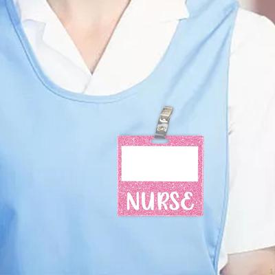 Krankenschwester-Ausweiskartenhalter, horizontal, ID-Namensschild, dekorativ, Acryl, modisch, langlebig
