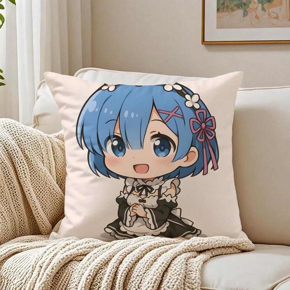 anime character loyal RRe ZZero Cushion Cover Pillowcase Antidustmite living Room Sofa Decor Cushion Room