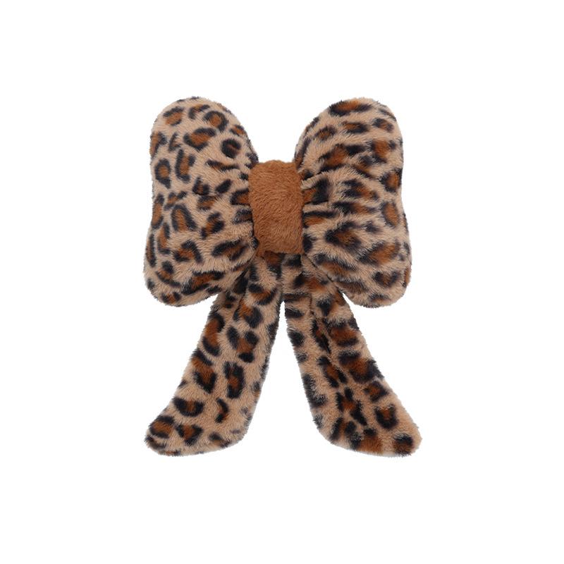 Leopard Print Winter Car Seat Cushion, Thick Warm Rabbit Fur, Soft & Comfortable Interior Cushion