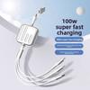 100w Fast Charging Data Cable With 12m Extensible Design For Apple Huawei Oppo Devices