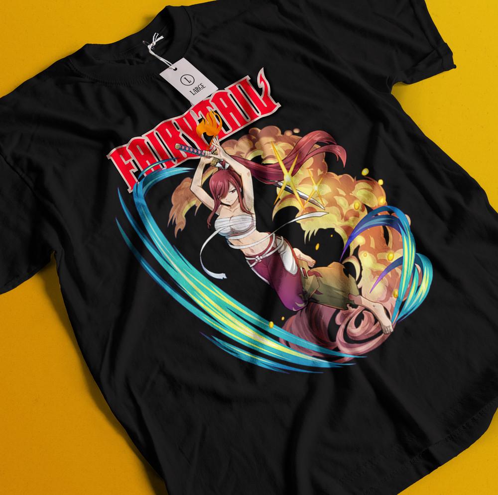 

Футболка Fairy Tail Нацу Драгнил Футболка Эрза Скарлет Футболка Люси Хэппи Лаксус Футболка 3XL