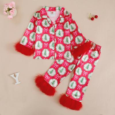 Trendy Girls' Plush Pajama Set - Autumn/Winter Long-Sleeved Top and Pants