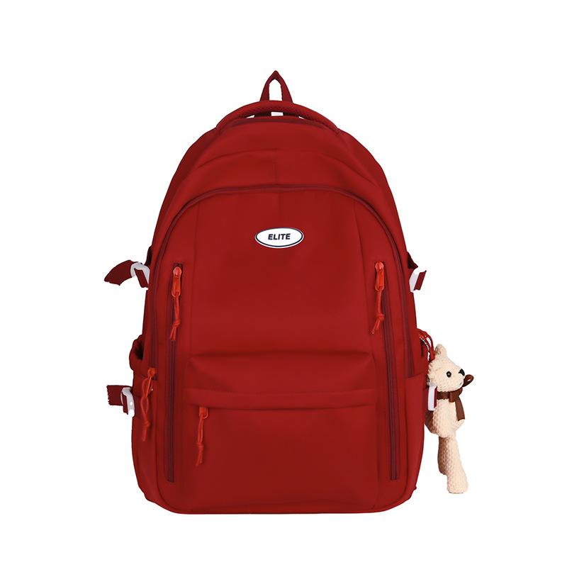 Schoolbag new schoolbag simple, lightweight and versatile large-capacity backpack junior high school student college student niche fashion backpack