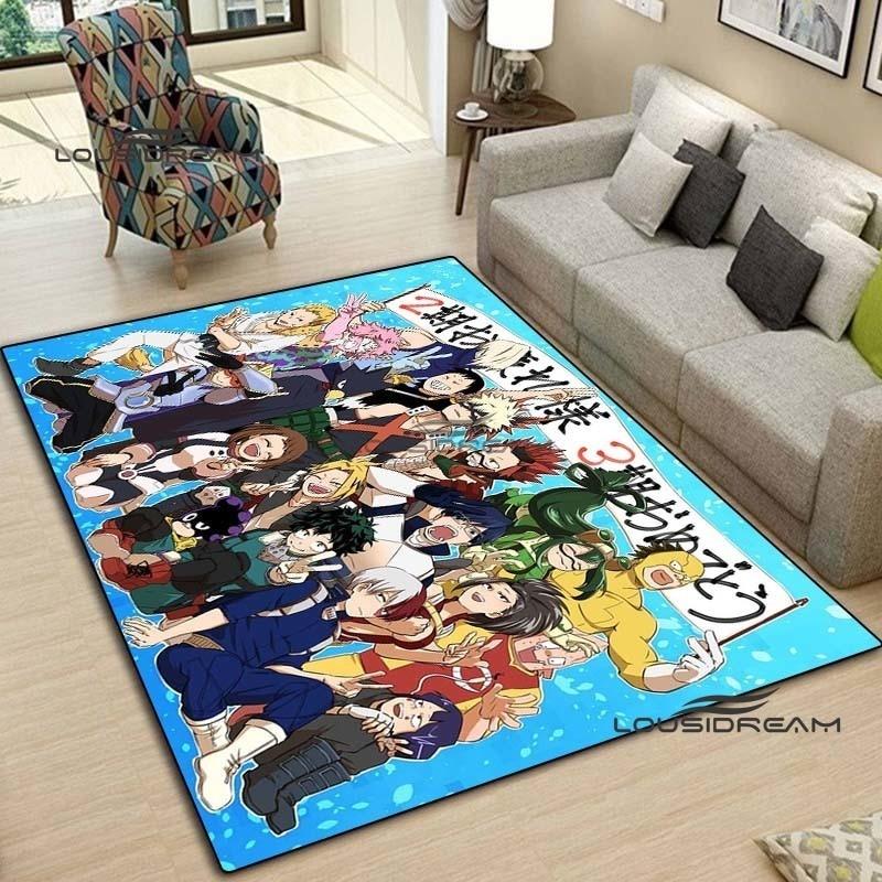 My Hero Academia Anime Koberec a kobereček Móda Domů Kreslený Dekorace Koberec obývací pokoj Ložnice Oblast Koberec pracovna Veranda podložka u postele