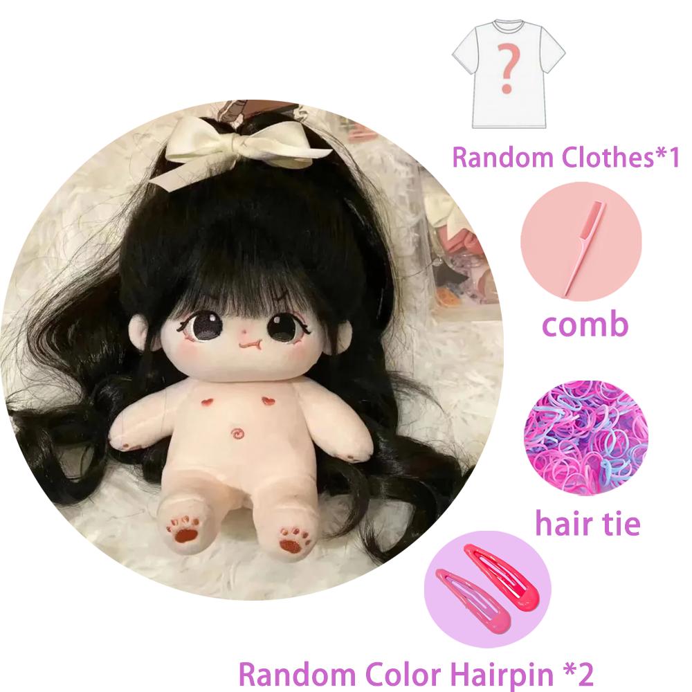 20cm Idol Cotton Doll Plush Kawaii Baby DIY Dress Up Set Soft Stuffed Figure Toys Collection Kid Girl Birthday Halloween Gifts