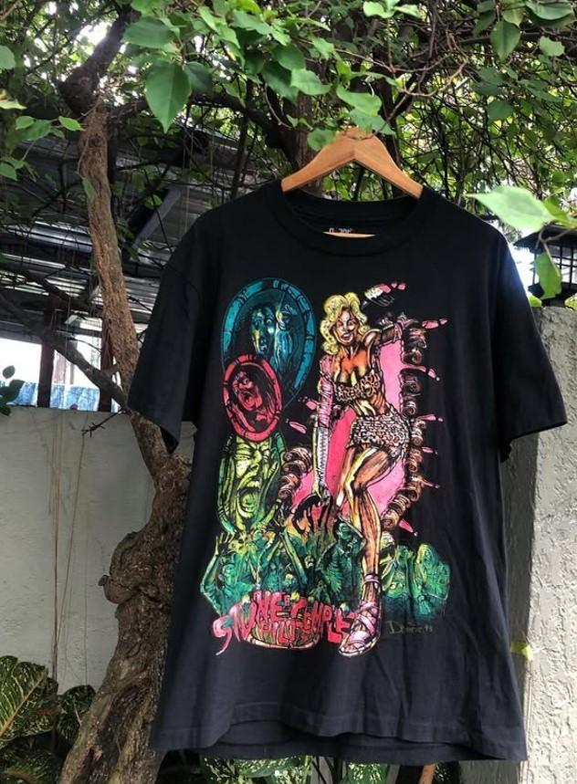 Stone Temple Pilots Horror Zombie Art Tour T-Shirt Rock Band Merch For Hallowee