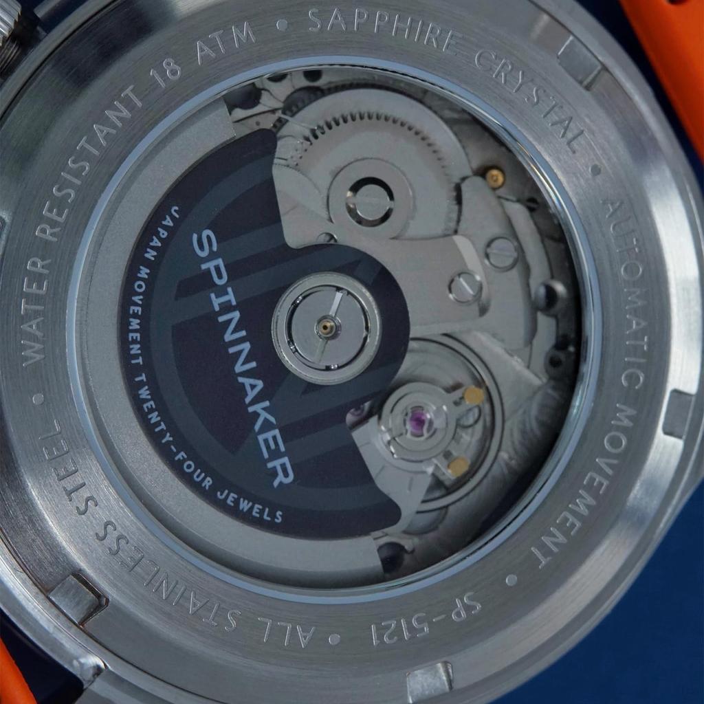 Bradner GMT Automatik Automatik 18 ATM Wasser Saphir Schwarz [SPINNAKER] Uhr, Aufzug, Beständig, Glas, Zifferblatt, SP-5121-66, Herren [Authentisch]