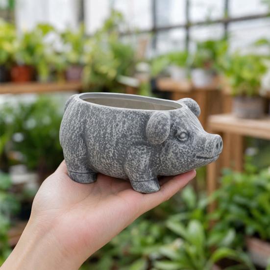 Pig Planter, Pig Shaped Flowerpot, Planter Pots for Indoor Outdoor Plants, Decorative Succulents Pot for Home Yard Garden