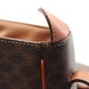 Used CELINE Macadam Shoulder Bag PVC Coated Canvas Leather Brown Used Women