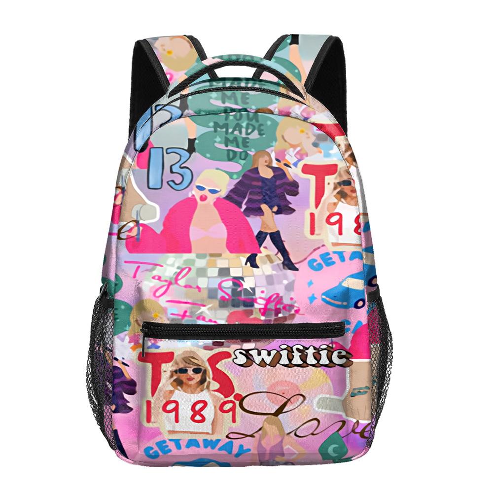Taylor Swift Grund- und Sekundarschulrucksack, Kinderrucksack, Vollständig bedruckter Rucksack