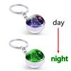 12 Constellations Glass Ball Keychain Zodiac Pendant Key Ring for Women Men