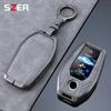 Alloy Leather Car Key Case Cover Keychain for Bmw 5 6 7 Series 530le Gt X3 X4 730li 740 G12 G30 G31 G32 I8 I12 I15 Accessories