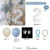 27Pcs Macaron Series Blue Cake Balloon Flower Set Suitable For Birthday Parties Engagements Weddings And Party Supply