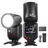NEEWER TTL Round Head Flash Strobe Speedlite with Upgraded Two Adjustable Modeling Quick TCM 76Ws 600 Full Power Flashes Z2-S 2.4G UI, Lamps, TTL/M