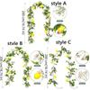 Green Leaves Artificial Lemon Vine 200CM Length Faux Lemon Branch  Home Decoration