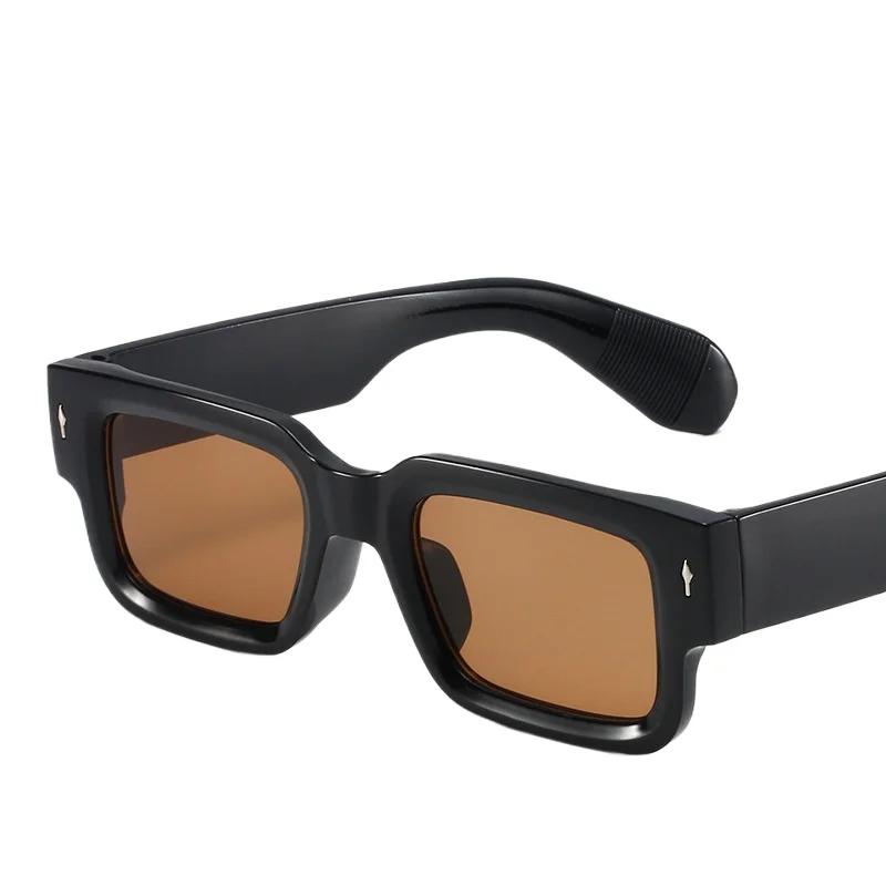 New Men Punk Retro Rectangle Frame Sunglasses Fashion Sun Glasses Luxury Brand Design Glasses UV400 Eyewear Women Goggles