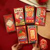 6Pcs Chinese Style 2026 Horse Year Red Envelope Paper Lucky Money Bag Red Pocket  Birthday Gift