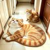 Tappetino per Pavimento Silicoflora con Visione Gatto 3D, Tappetino per Pavimento Bagno di Casa, Tappetino per Piedi Assorbente d'Acqua ad Asciugatura Rapida, Tappetino da Bagno Facile da Pulire
