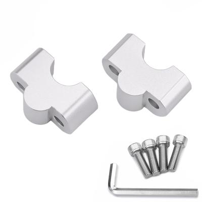 LEDISHUN BMW G310R G310GS All Year Steering Wheel Riser 25MM for Motorcycle (With Handle) (Silver)