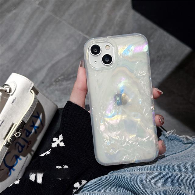 

Модный мягкий силиконовый чехол для телефона Dream Rainbow Shell Marble Aurora для Iphone 14 12 13 Pro Max 11 X Xs Xr 8 7 Plus Se Mini Cover for iphone 13MiNi