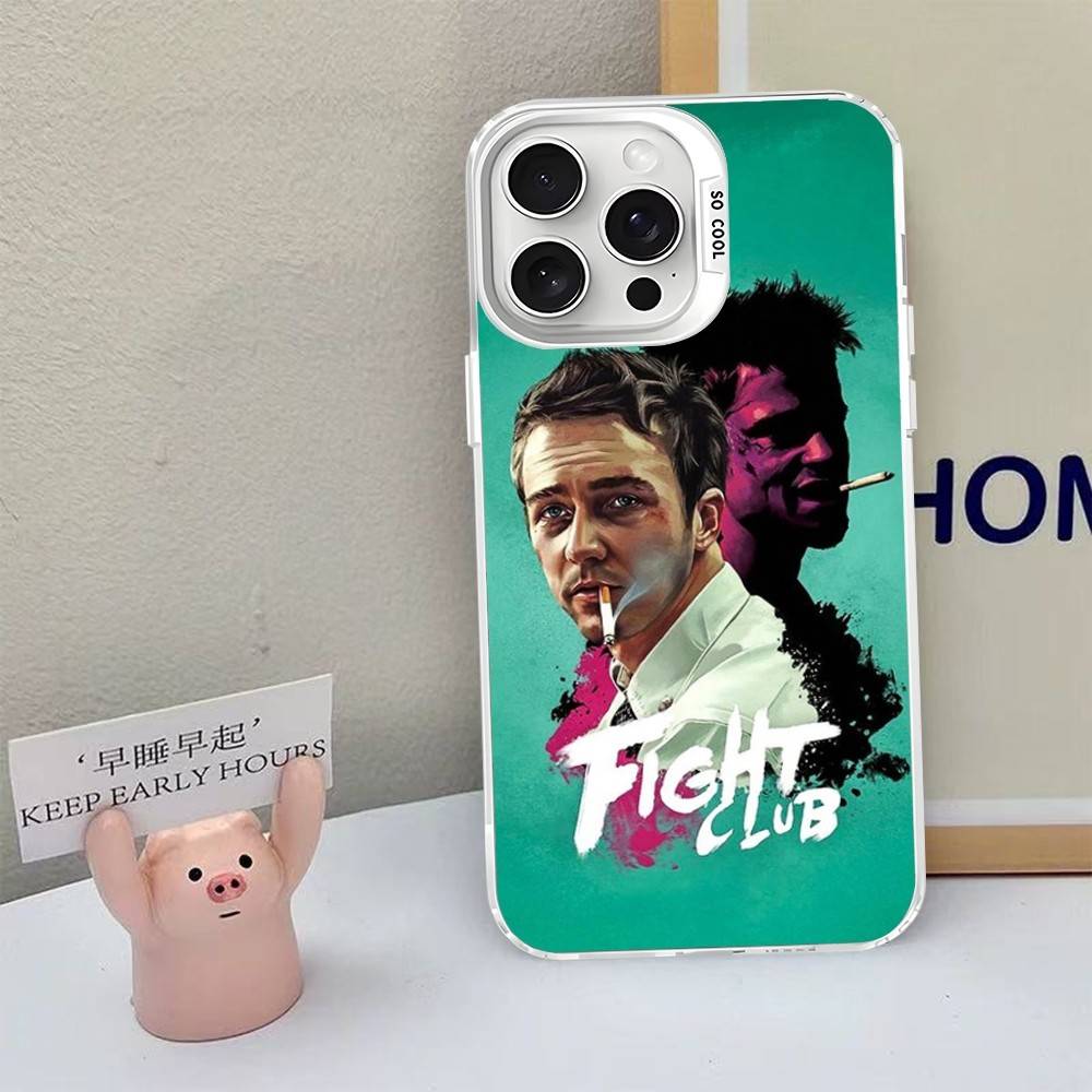 Classic Movie F-fight C-club Phone Case For IPhone 16 15 14 13 12 11 Pro Max X XR XSMAX 8 7 Plus Matte Shockproof Back Cover