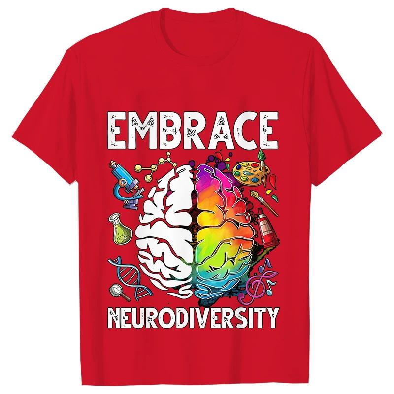 Akzeptiere Neurodiversität Shirt für Frauen Autismus Bewusstsein Mutter Grafik T-Shirts Kurzarm Übergröße T-Shirt Frauen Tee Kleidung