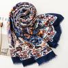 Bohemia Styles Winter Women Viscose Scarf Soft Retro Paisley Shawl Cotton Linen Feeling Tassel Pashmina Muslim Hijab Wrap Lady