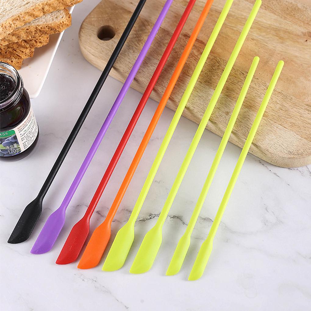 4 Stück Lebensmittelqualität Materialien Mini Silikonspatel Leicht zu reinigen Kleiner Spatel Silikon Mini