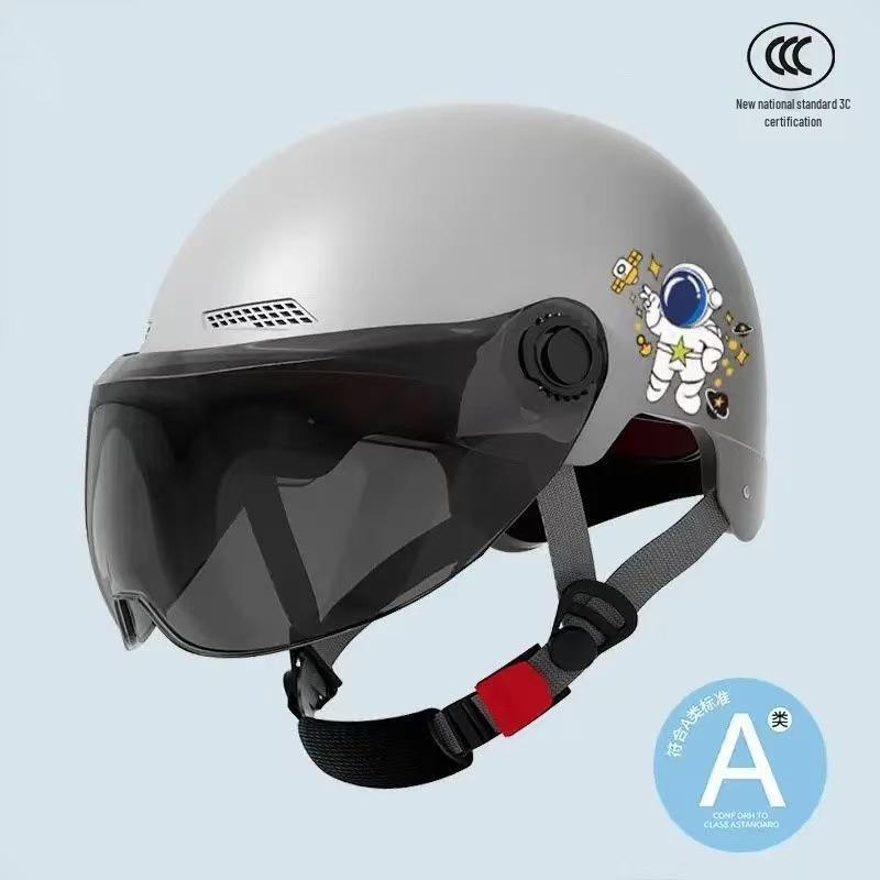 

Universal 3C Certified Electric Vehicle Helmet for Men & Women - All-Season Sun Protection, Half-Helmet for Motorcycle Safety