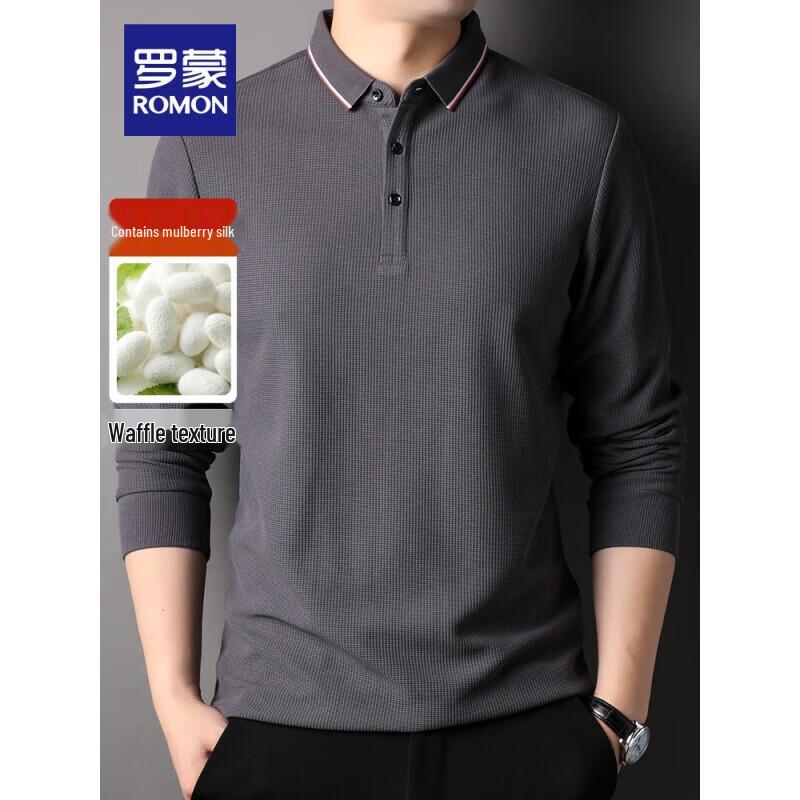 ROMON Men's Business Casual Polo Sweater