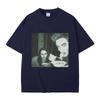 Zabawna Koszulka Edward i Bella Zmierzch Jedzący Makaron w Lesie Koszulka z Memem Roberta Pattinsona Koszulki Unisex Vintage Oversize
