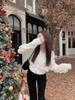 Korean Style Hollow Knit Cardigan - Autumn Winter Soft & Gentle Solid Color Sweater Coat for Women