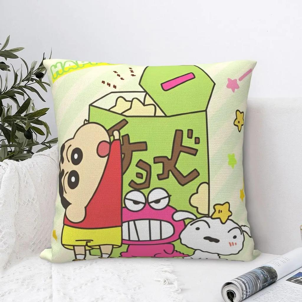 Coperture Cuscini Decorativi Cartoni Animati Decorazione Soggiorno Copricuscino Stampato per Divano Poliestere Federa Morbida