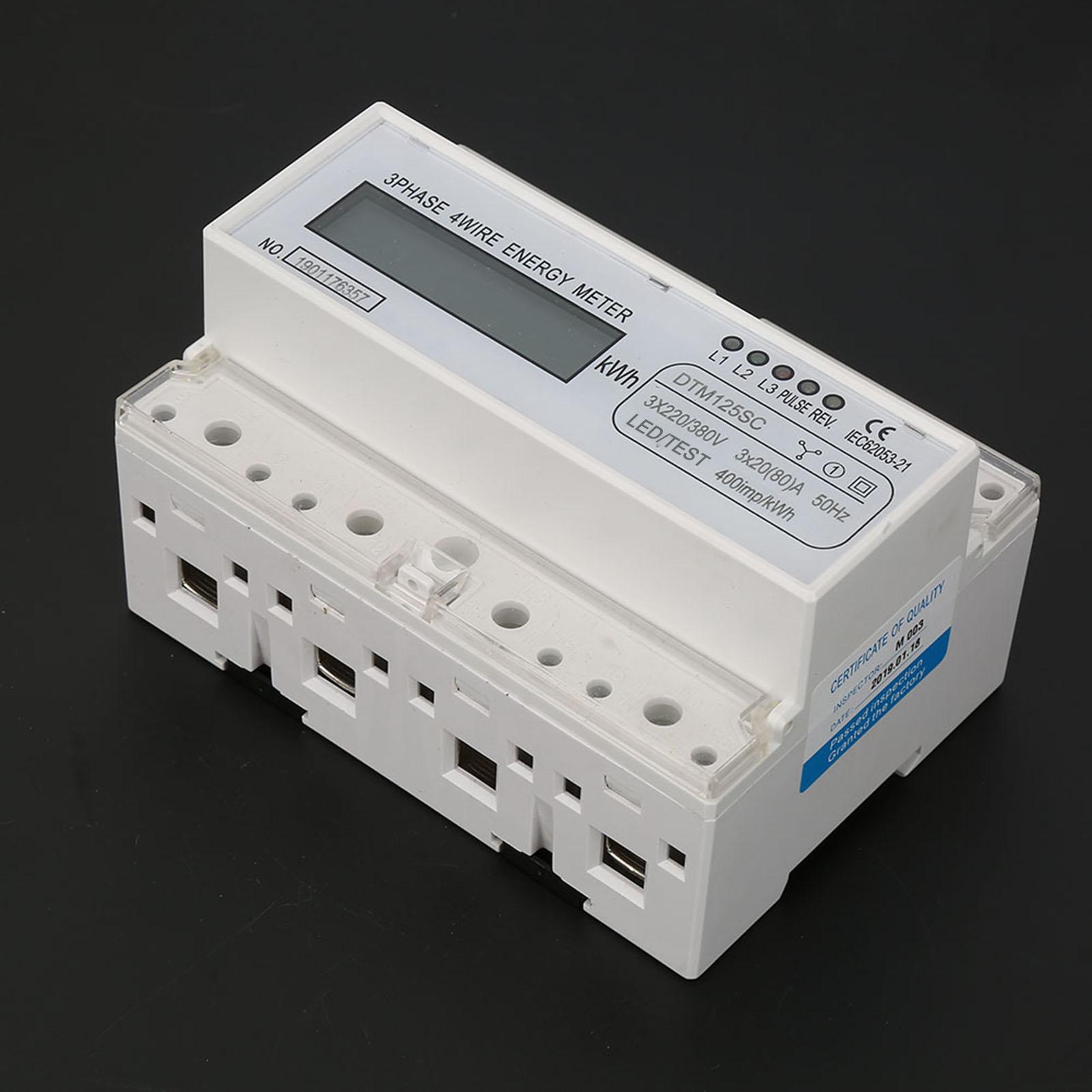

220380В 2080А Споживання Енергії Цифровий Електричний Лічильник Потужності 3 Фази Лічильник КВт·год з РК-дисплеєм