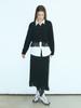 Etmont Fringe Knitted Skirt, Black