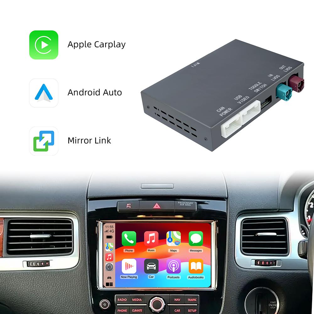 For Volkswagen 8' Touareg RNS850 Wireless Carplay Retrofit Module Android Auto Adapter Airplay VW Car Play
