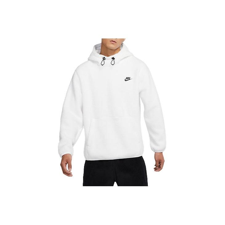 Nike Sportswear Sport Essentials+ Casual Breathable Fleece Hoodie Men Tops White DD5014-100