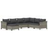 VidaXL Salon de Jardin avec Coussins 7 pcs, Ensemble de Meubles de Terrasse, Mobilier d'Extérieur, Canapé de Patio, Moderne, 3187296