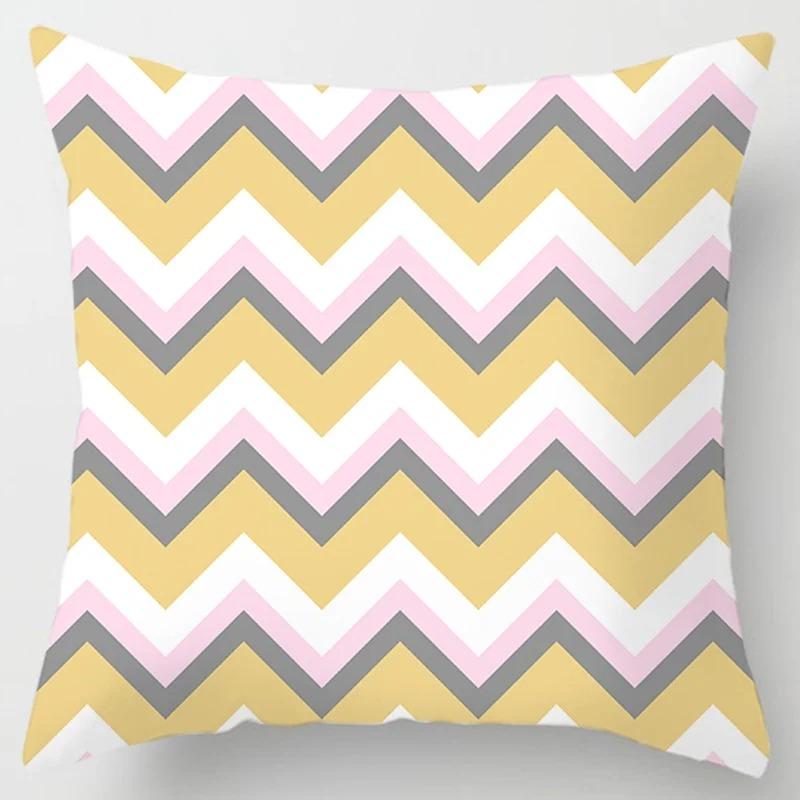 Pink Print Decorative Pillowcase Living Room Office Ornaments Home Pillowcase