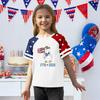 Kids Independence Day Graphic T Shirt Short Sleeve Crew Neck Casual Tee Patriotic Print Lightweight Soft Fabric