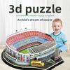 3D Football Stadium Puzzle Model Diy Assembly Building Kit Educational Toy For Kids Adults Brain Training