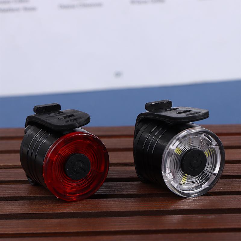 Led Bike Tail Light Night Riding Brake Sensing Road Bike Rear Light Helmet Light Waterproof Charging Flashlight Taillight
