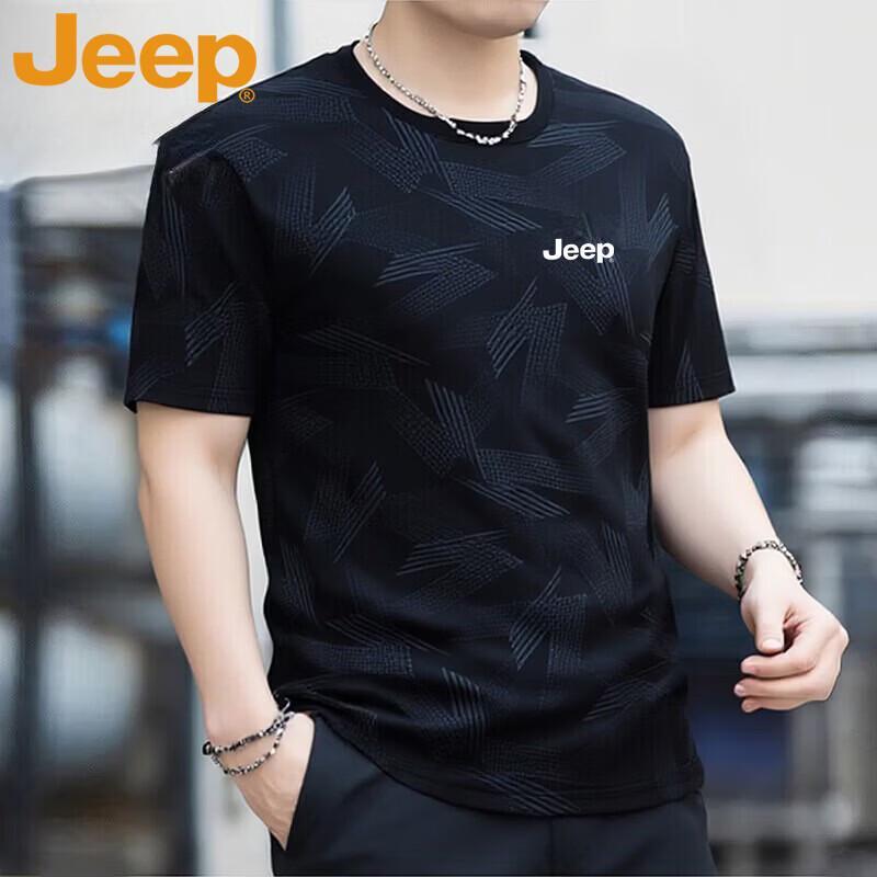 

JEEP Men s Ice Silk Short-Sleeve T-Shirt L