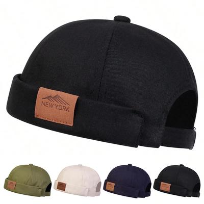 Unisex New York Mountain Range Label Landlord Caps Spring And Autumn Melon Skin Hats Literary Hip Hop Hat Painter Cap