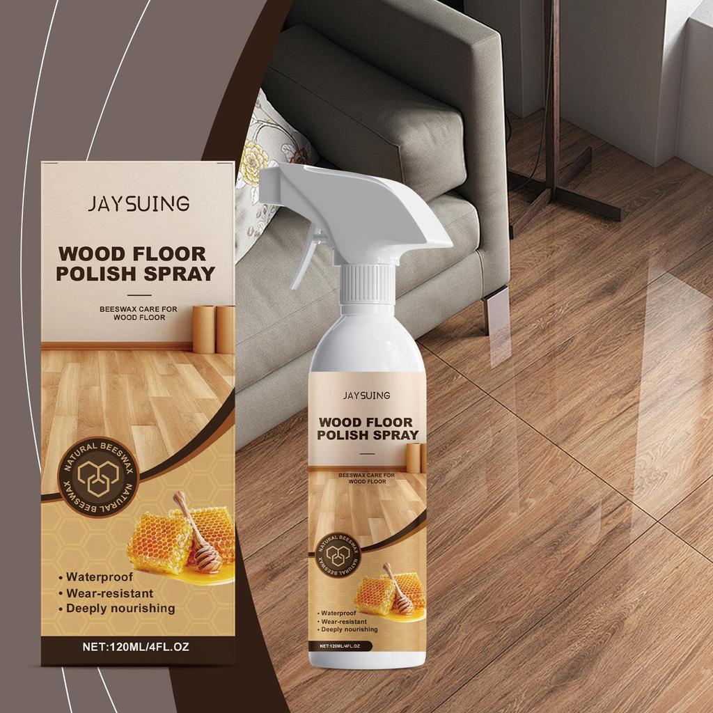 Voskový ošetřující sprej na dřevěné podlahy Čištění a leštění dřevěných podlah Péče Renovace škrábanců