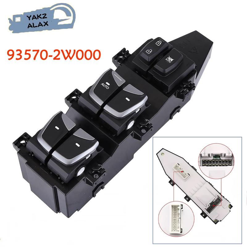 

Переключатель управления стеклоподъемником для Hyundai Santa Fe IX45 DM 2013 2014 2015 2016 93570-2W000 Передний левый кнопка электрического стеклоподъемника