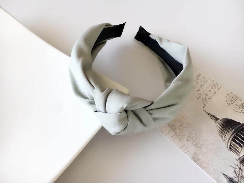 

1 шт. однотонная повязка для волос с узлом, ободки для женщин, простой модный тканевый обруч для волос, широкая боковая рамка, аксессуары для волос для девочек Size fits all