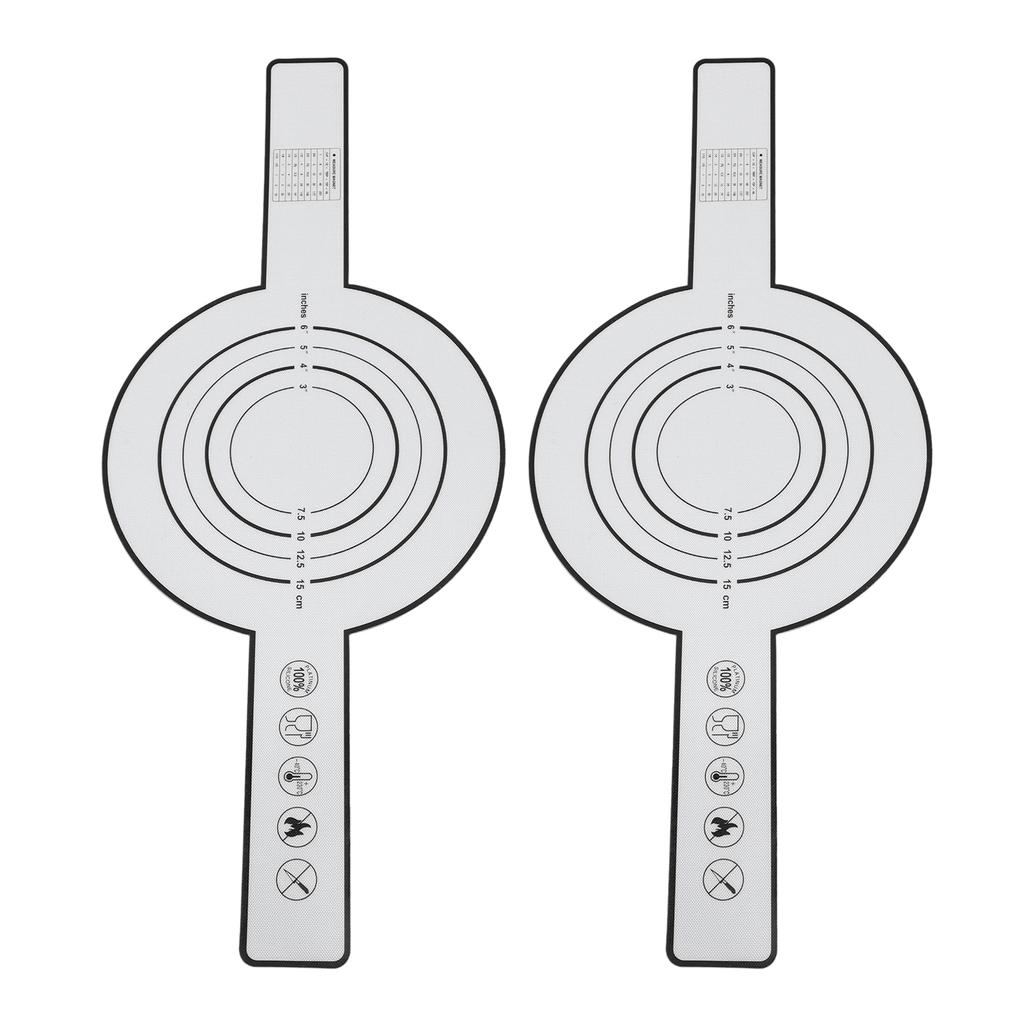 2pcs Bread Sling Silicone Heat Resistant Reusable Anti Stick Bread Baking Mat for Cooking Black